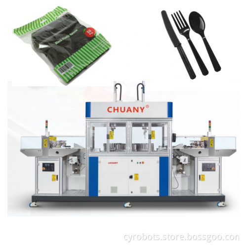 Cutlery Automation Robot Arm for Plastic Cutlery Packing System